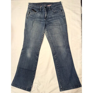 Esprit Bootcut Leg Jeans Women's 32x32 Blue Stone Wash Denim Low Rise Vintage